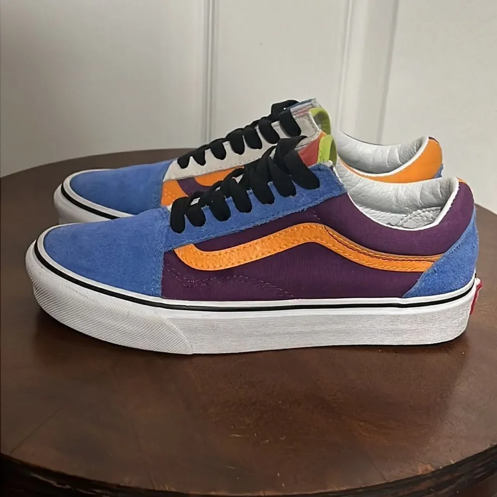 🔥🔥 Multi-colored VANS OLD SKOOL Sneakers - EXCELLENT - Women Sz 6 / Men Sz 4.5